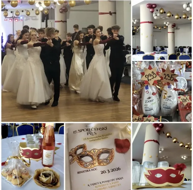 Benátská noc rozzářila náš školní ples