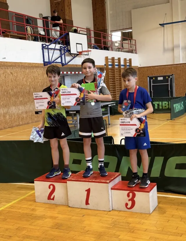 Úspěch Martina Topiče ze 4.B ve stolním tenise